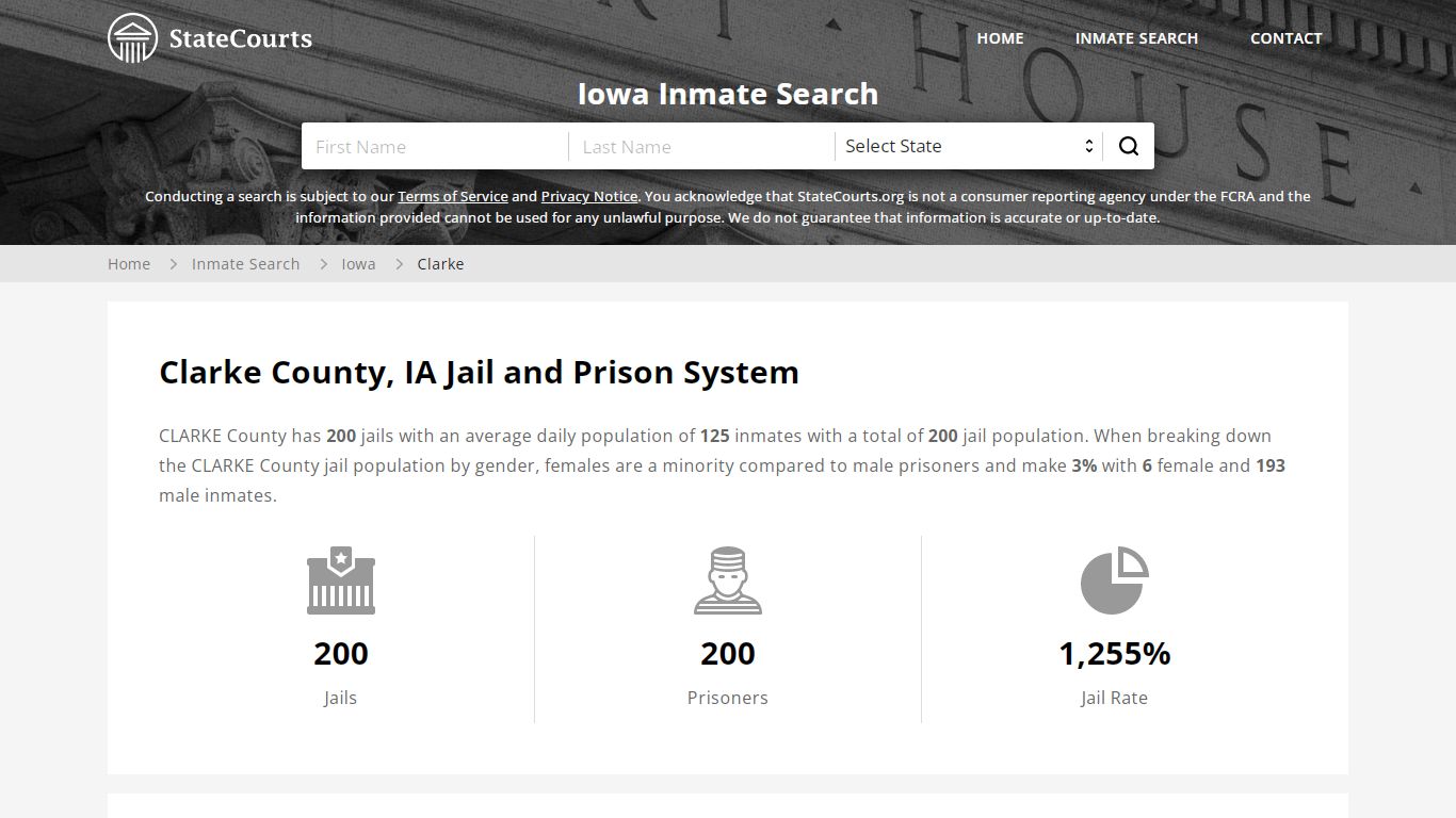 Clarke County, IA Inmate Search - StateCourts